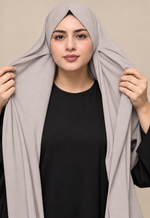 Tie-Back Bamboo Jersey Hijab | Nude