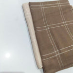 Grid Solids - Light Brown