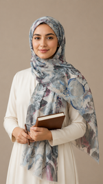 Smoky Bloom | Lawn Printed Hijab