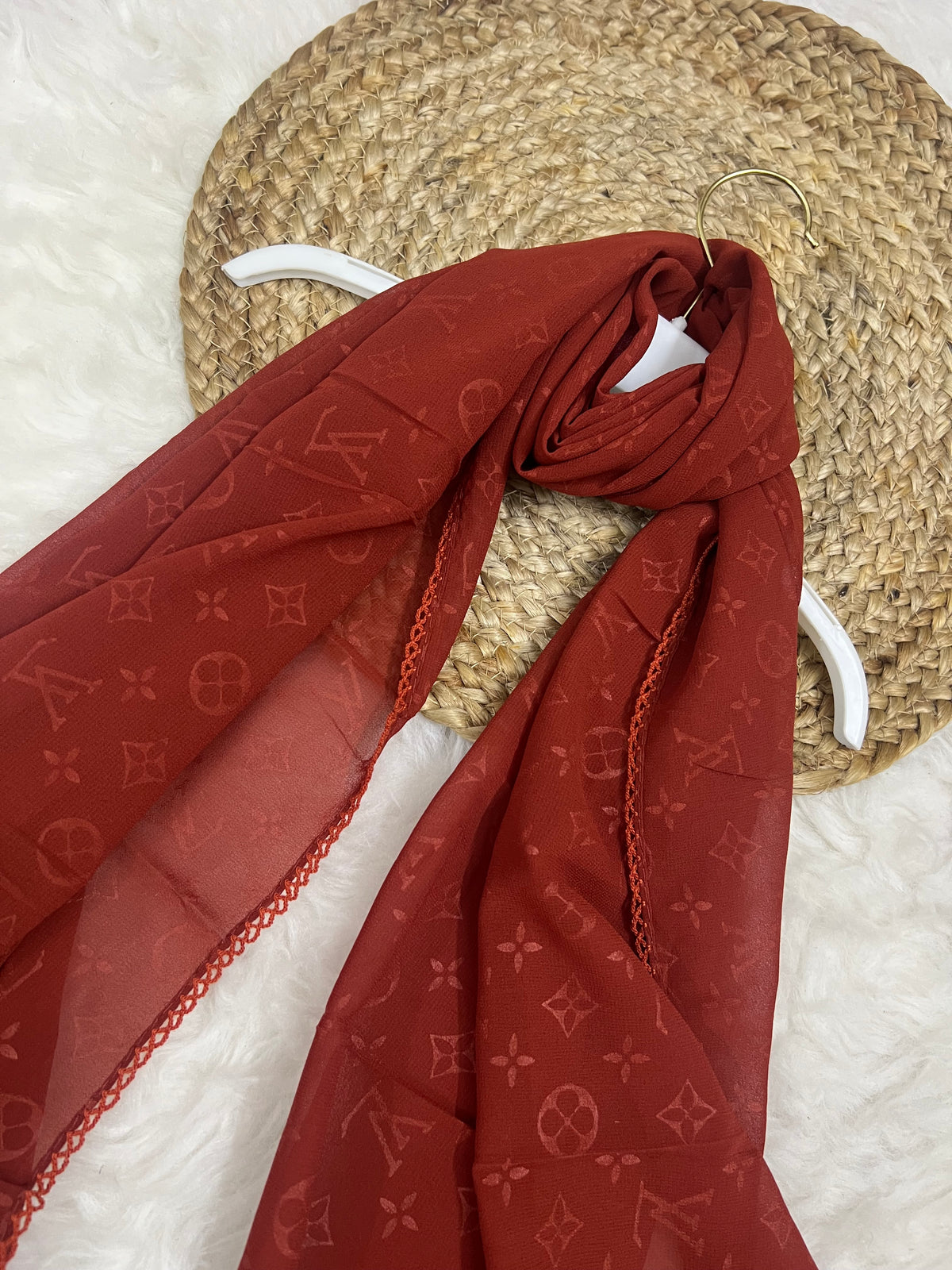 Monogram Georgette | LV | Rust