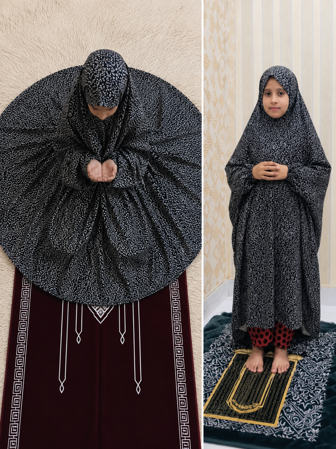 Kids Namaz Gown | Print 06