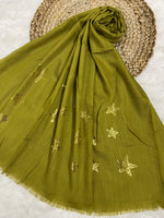 Starry Shine Hijab –Olive Glow