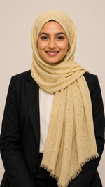Lawn Dotted Stones Hijab | Beige