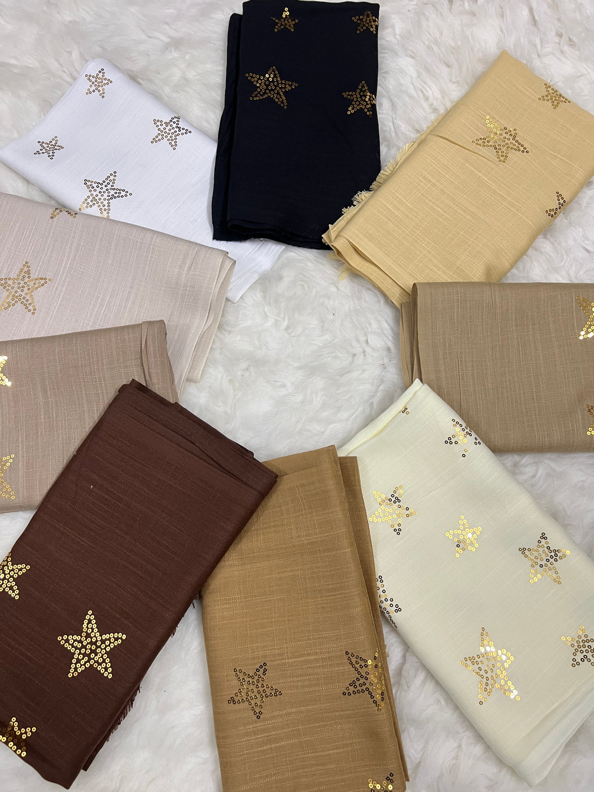 Starry Shine Hijab –Nude