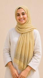 Lawn Stone Drop Hijab | Beige