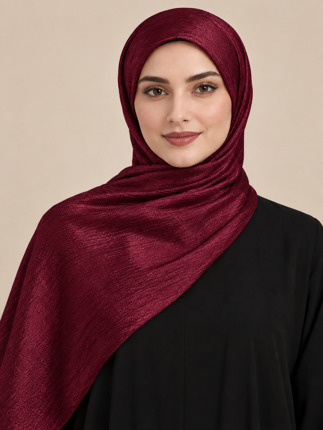 Luxe Crinkle Silk - Raspberry-burgundy