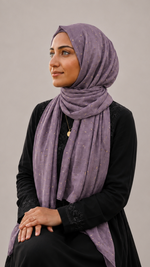 Lawn Foil Spread Hijab | Lilac