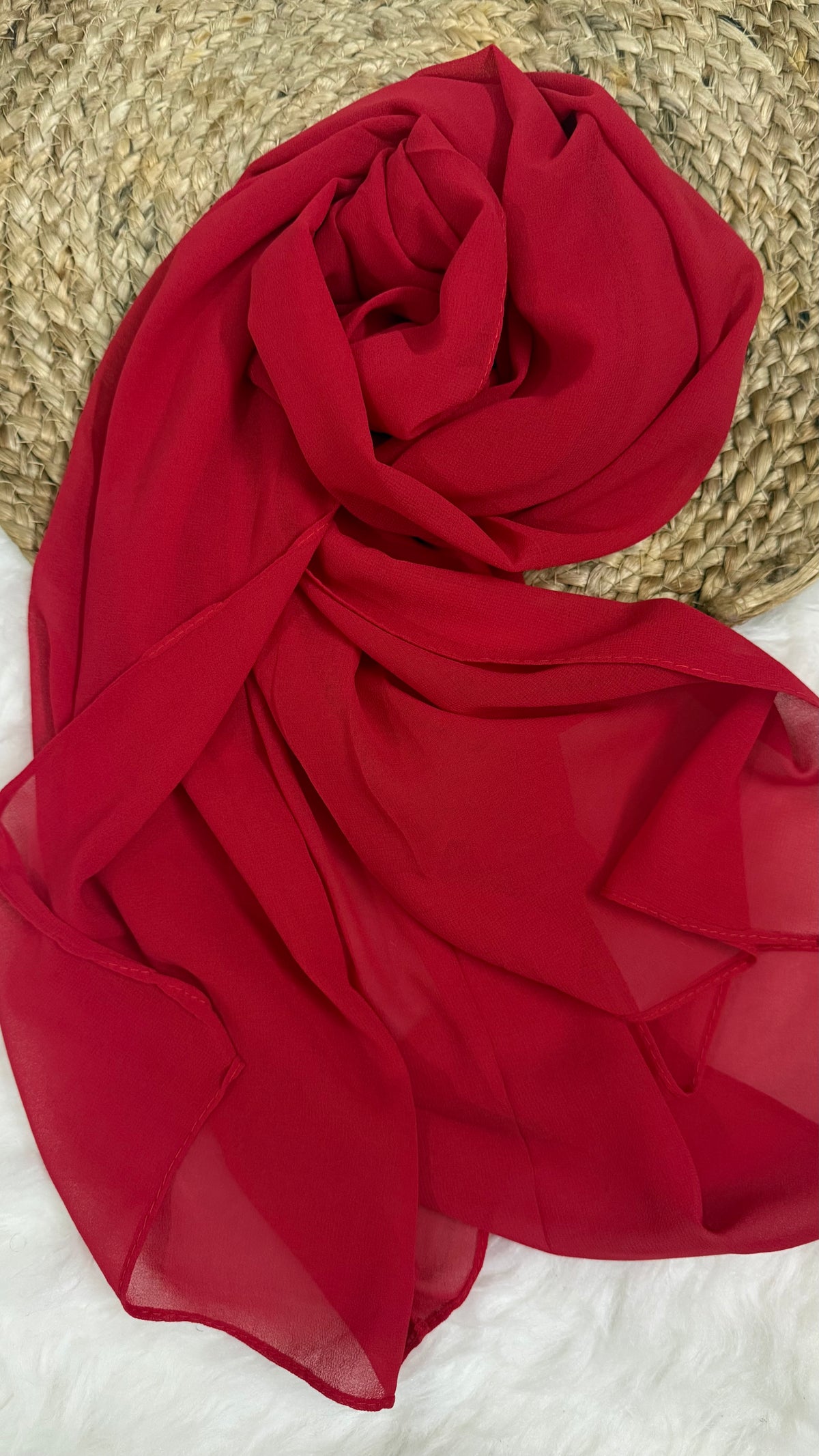 Imported Georgette | Brick Rose