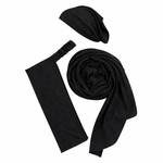3-in-1 Hijab Essential Set | Black