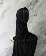 Instant Pre-Sewn Jersey Hijab | Black