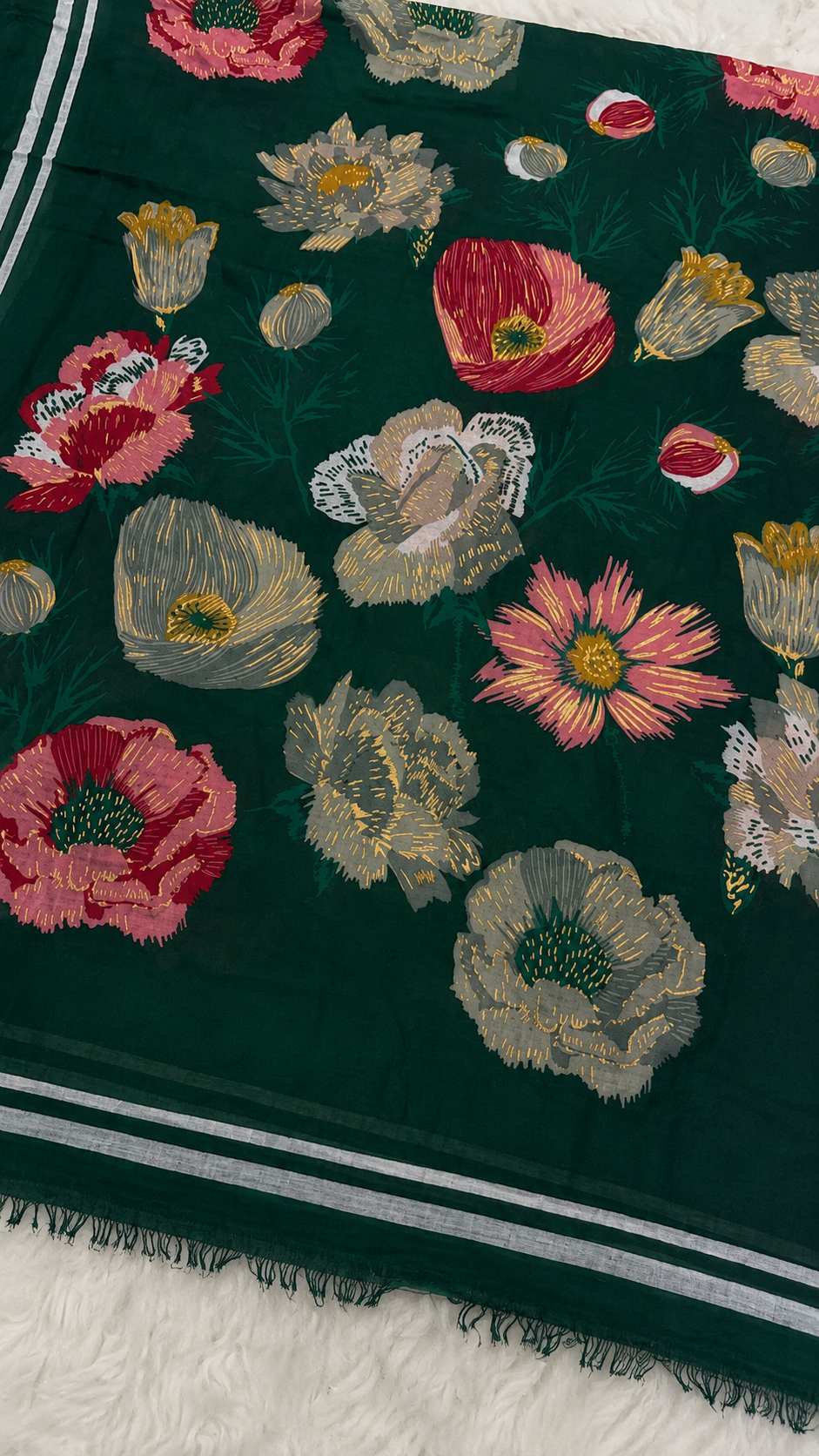 Midnight Bloom | Lawn Printed Hijab