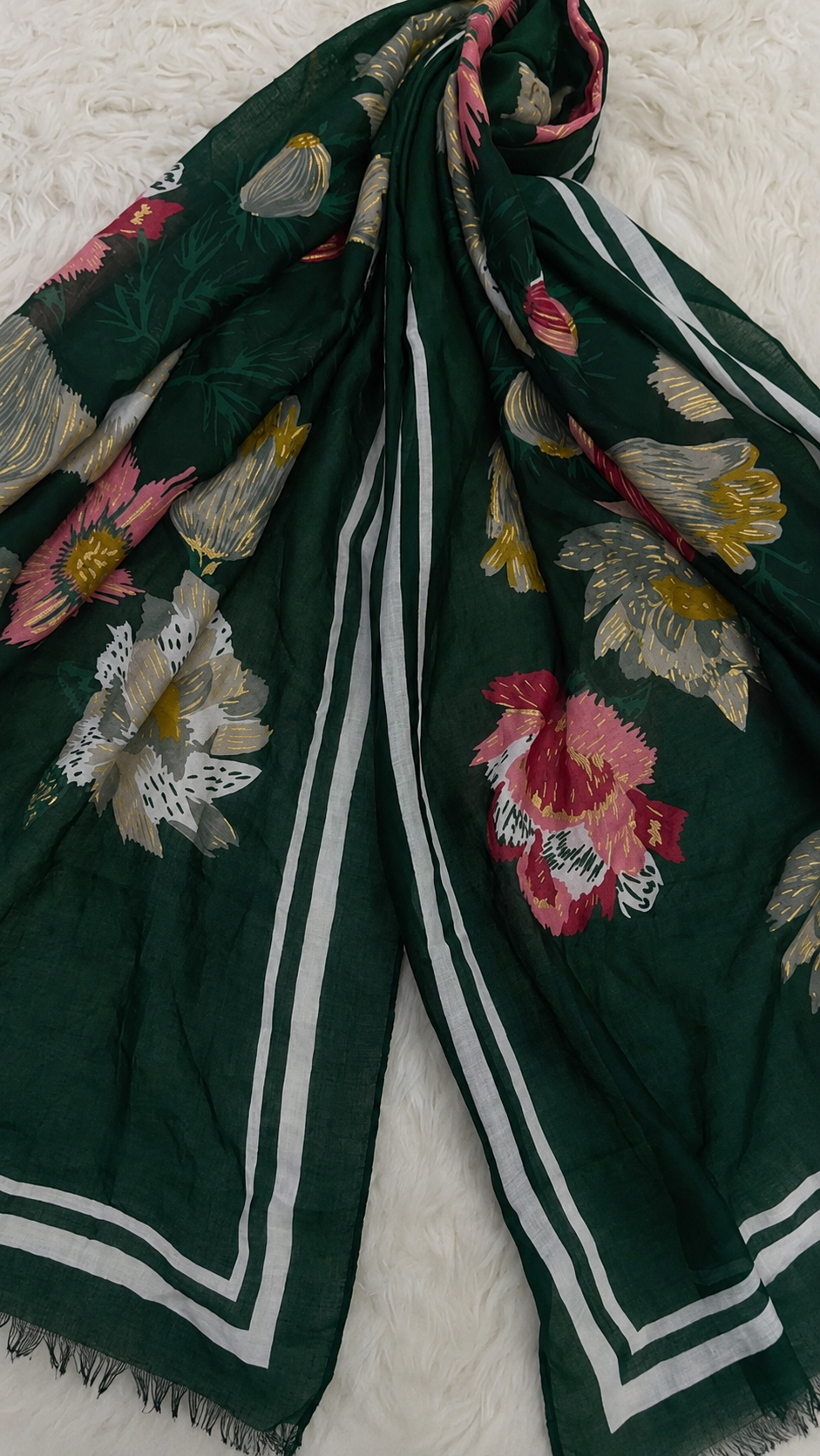 Midnight Bloom | Lawn Printed Hijab