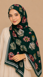 Midnight Bloom | Lawn Printed Hijab