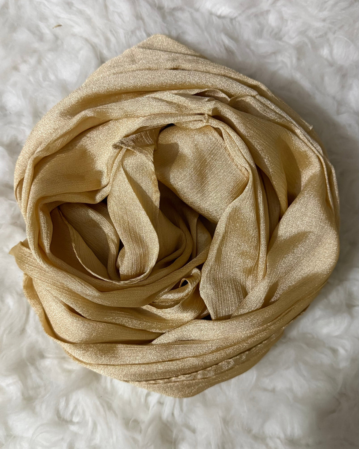 Luxe Crinkle Silk -light champagn gold
