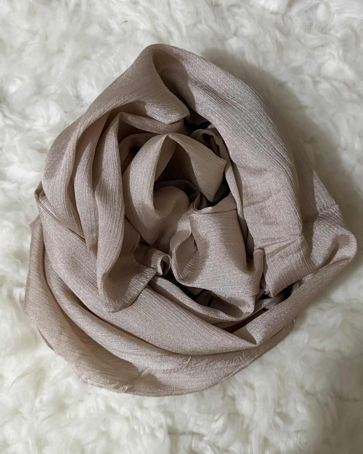 Luxe Crinkle Silk -Soft Blush Greige