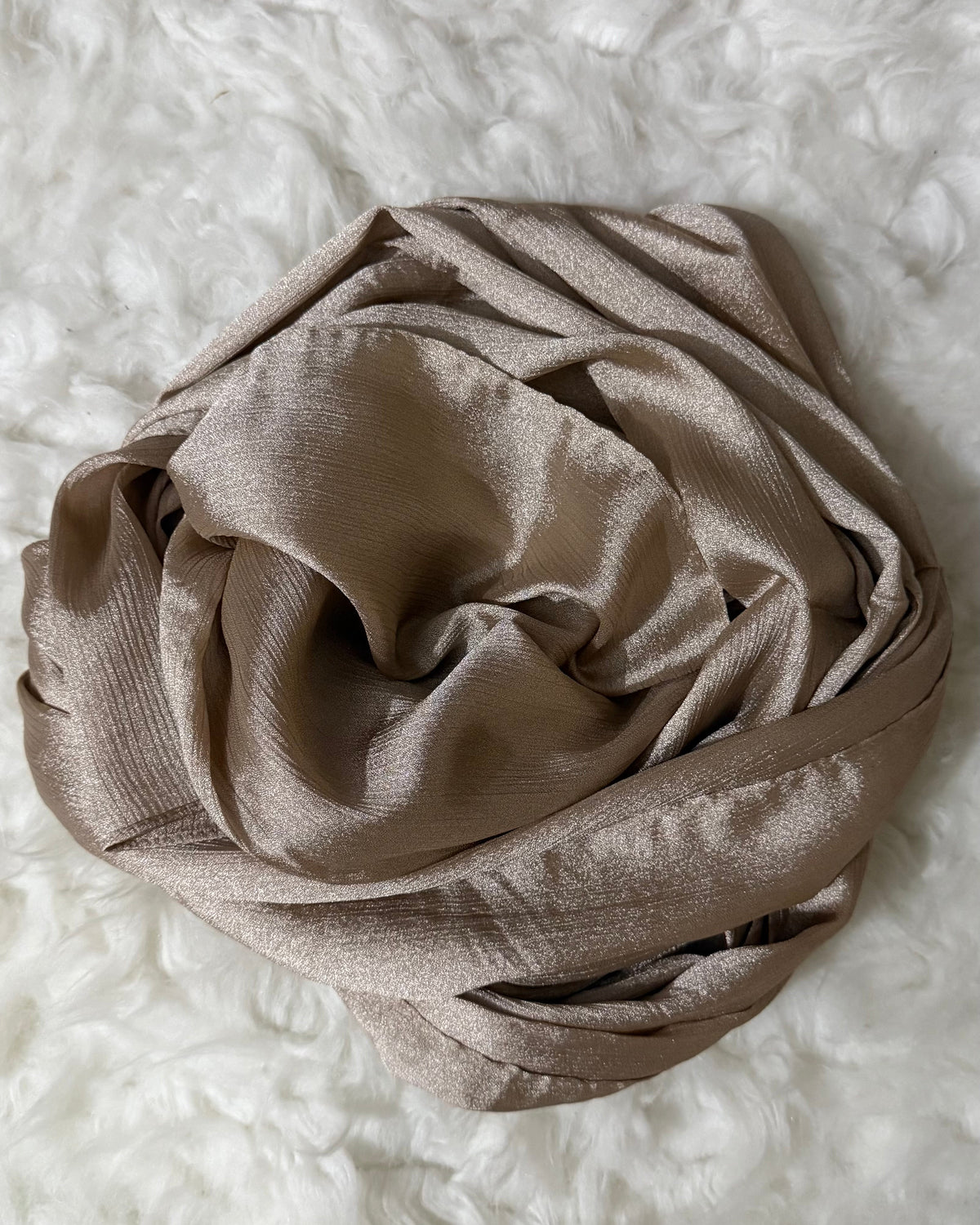 Luxe Crinkle Silk -light champagne taupe