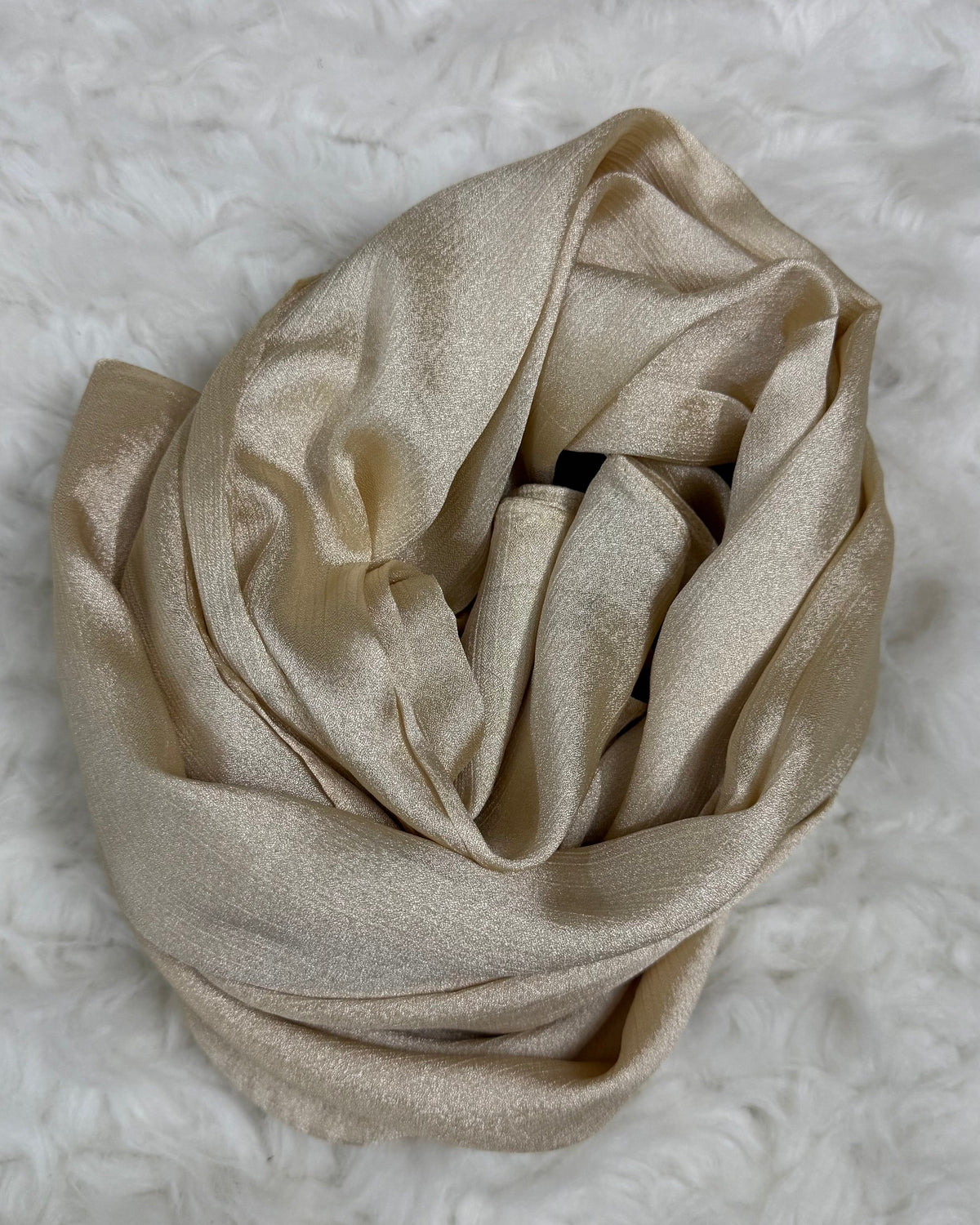 Luxe Crinkle Silk - Champagne-Beige