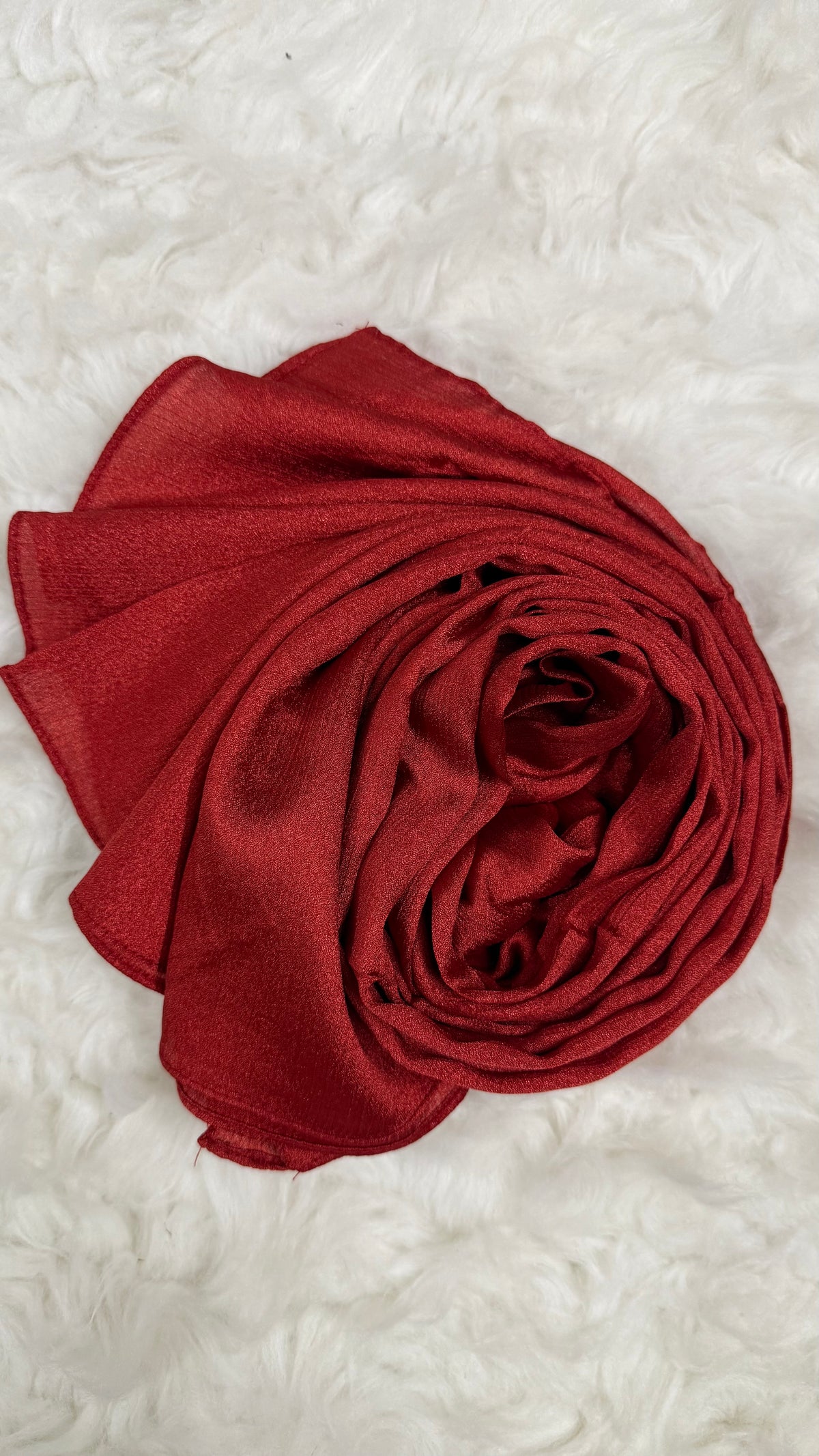 Luxe Crinkle Silk - Ruby Red