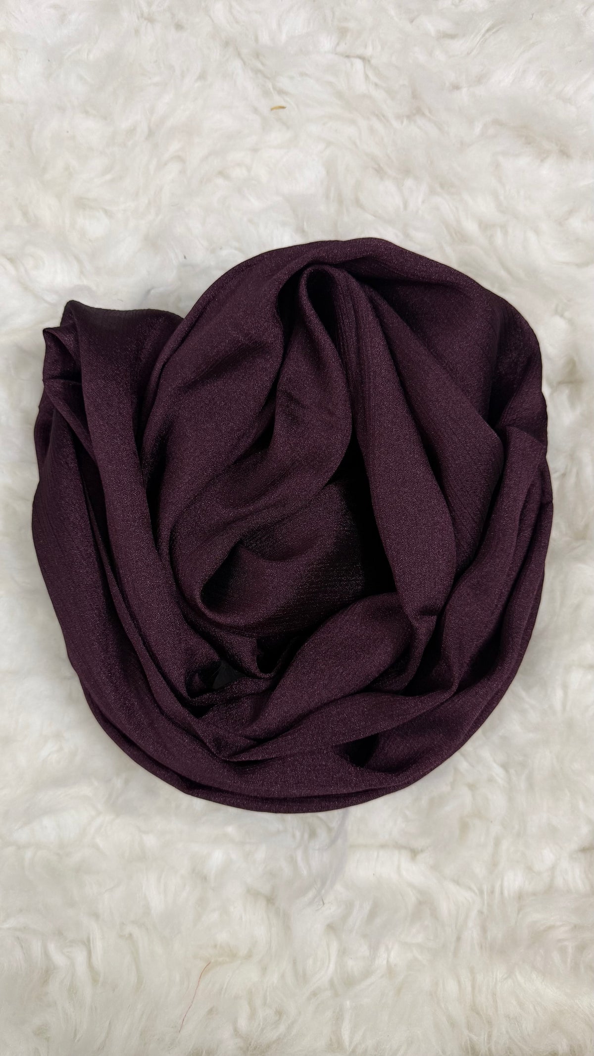 Luxe Crinkle Silk - Aubergine Plum