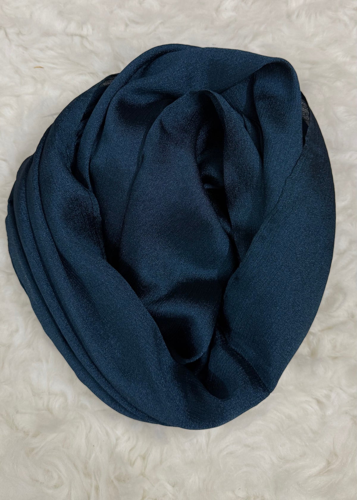 Luxe Crinkle Silk - Teal Navy