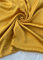 Silk Embellished Hijabs | Yellow Gold