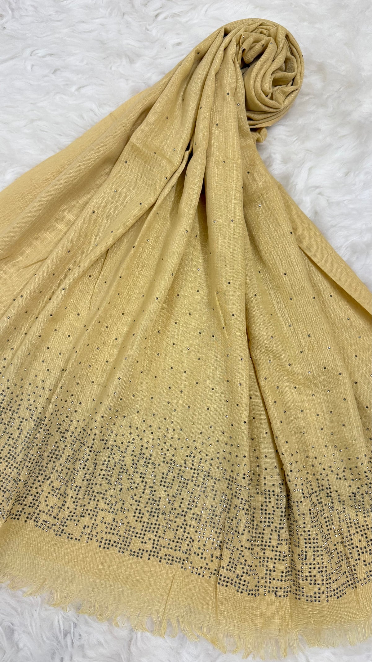 Lawn Stone Drop Hijab | Beige