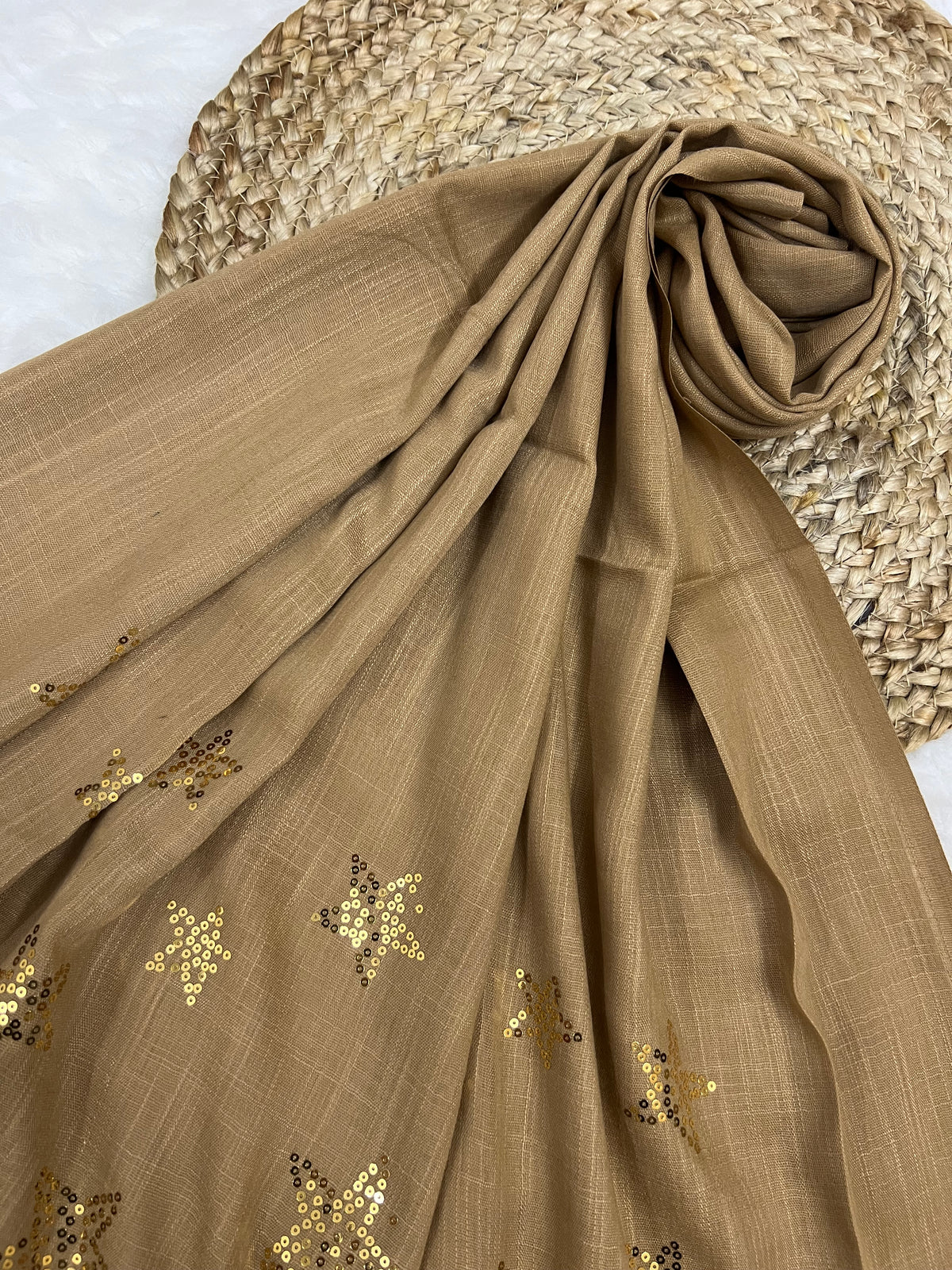 Starry Shine Hijab –Golden Honey