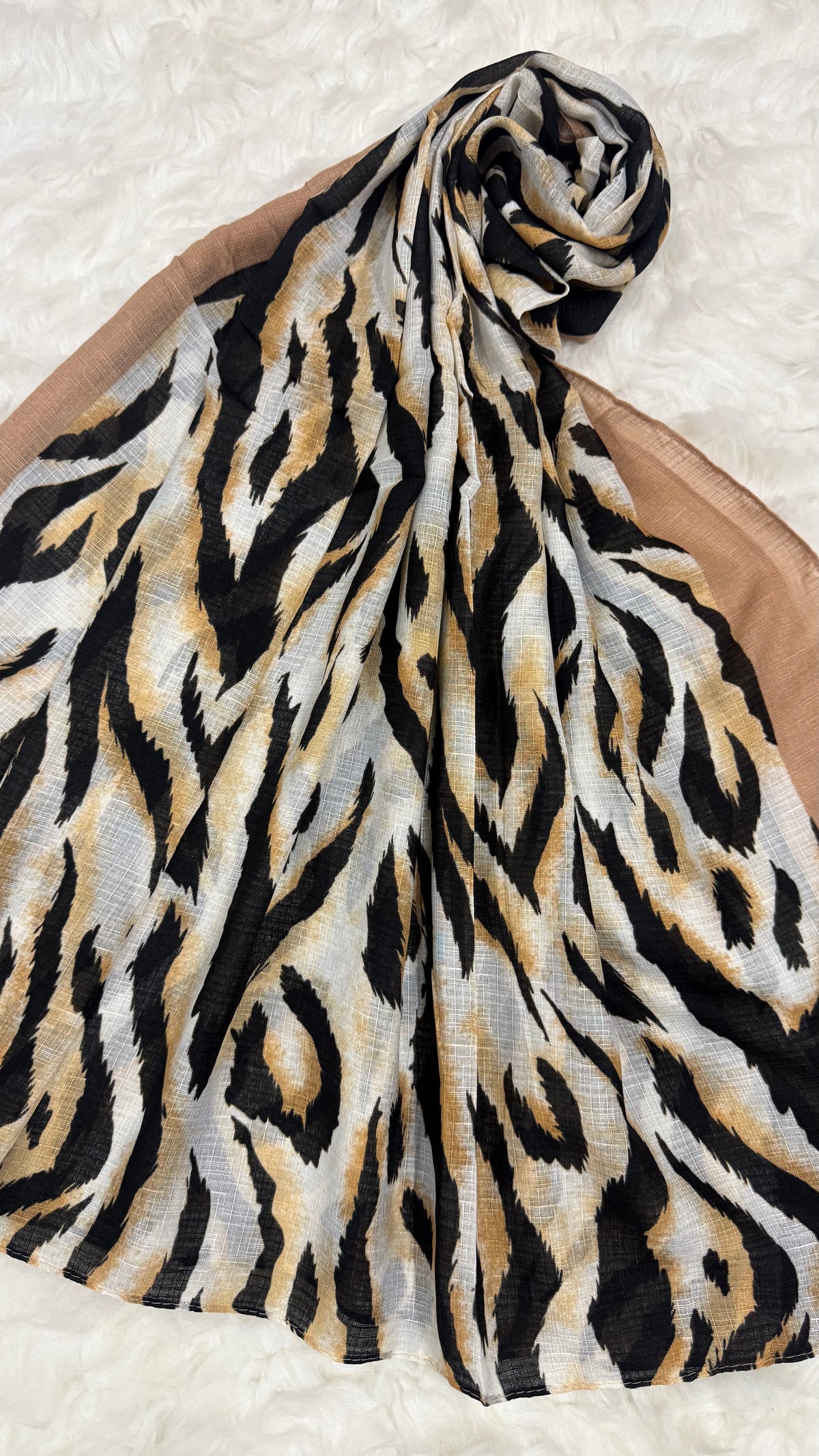 Safari Mocha Taupe | Lawn Printed Hijab