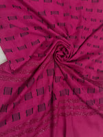 Turkish Grid Shimmer - Hot Pink