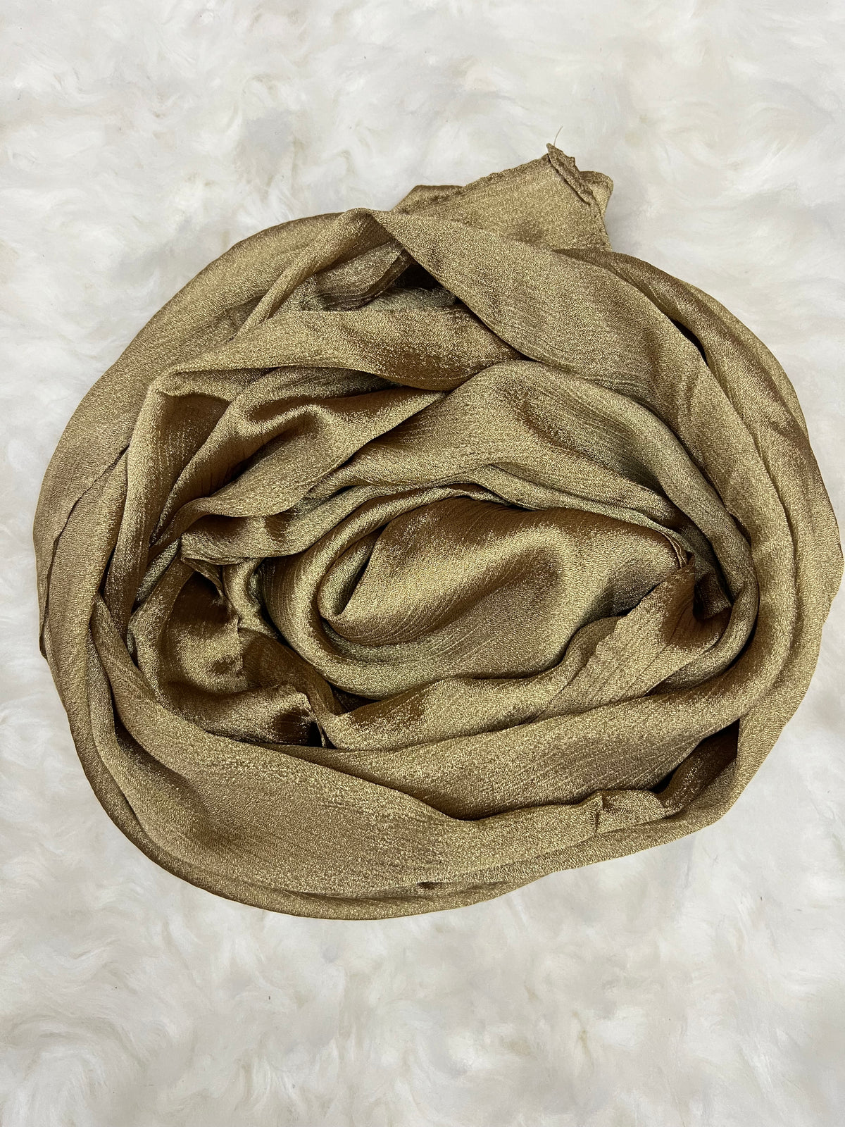 Luxe Crinkle Silk - Dull Gold