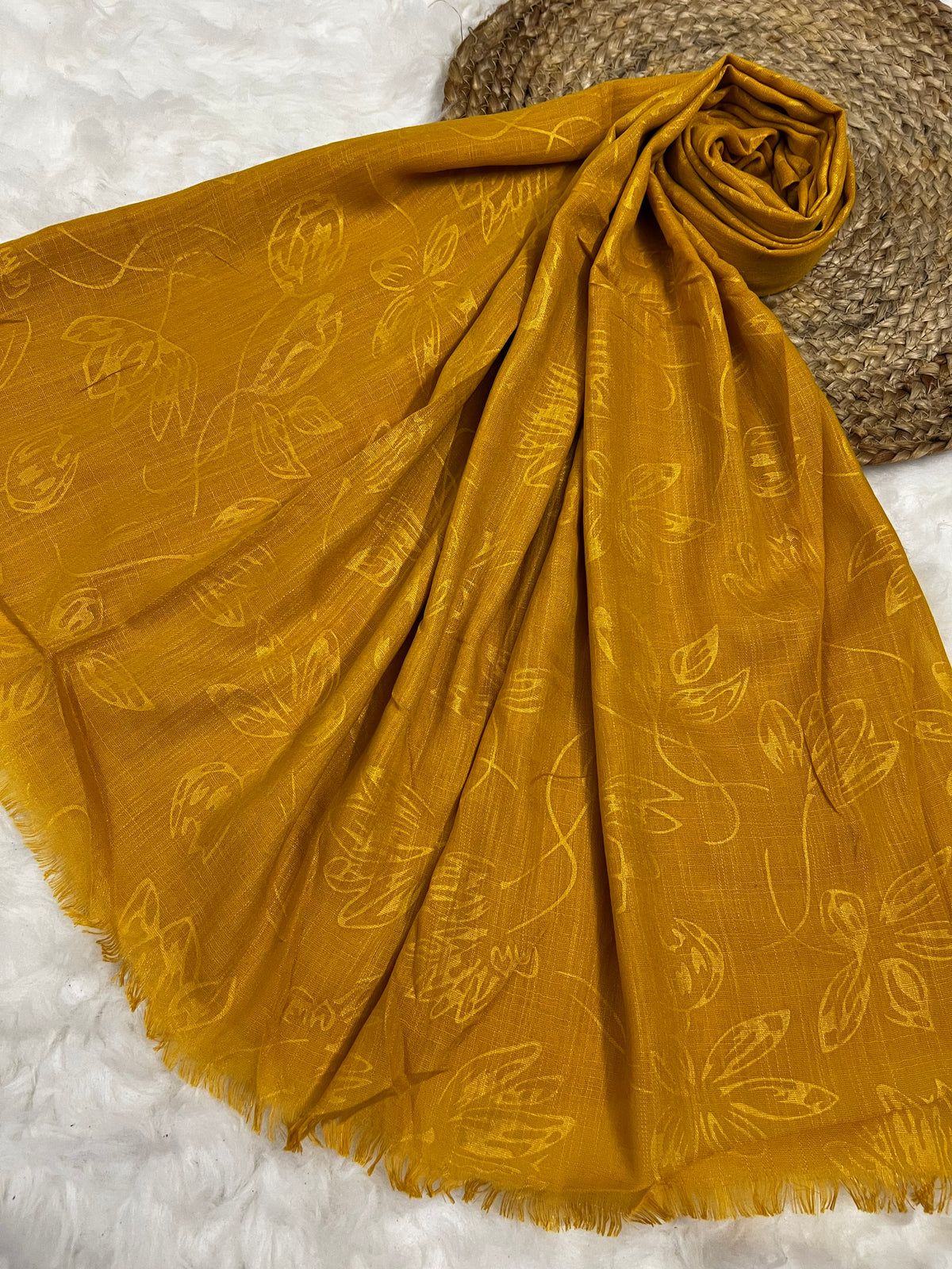 Ethereal Bloom Turkish lawn - Mustard
