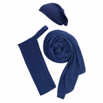 3-in-1 Hijab Essential Set | Dark Blue