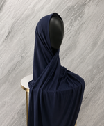 Instant Pre-Sewn Jersey Hijab | Dark Blue