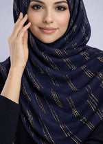 Lawn Zari Noor Hijab | Blue
