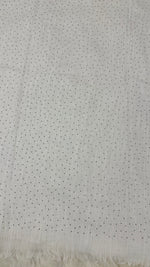 Lawn Dotted Stones Hijab | Pure White