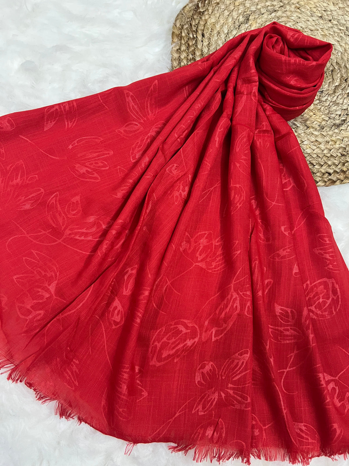Ethereal Bloom Turkish lawn - Red