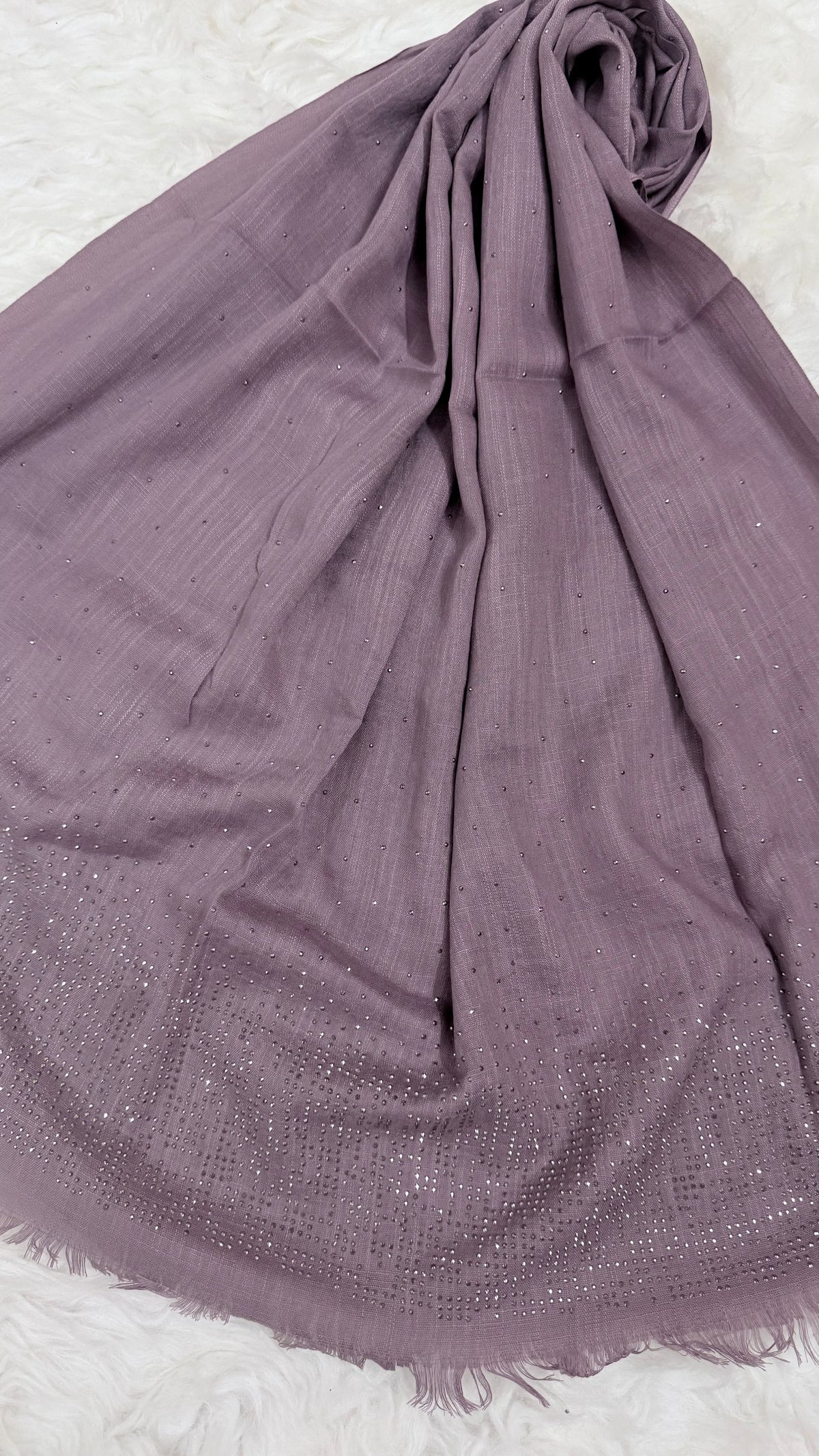 Lawn Stone Drop Hijab | Lilac