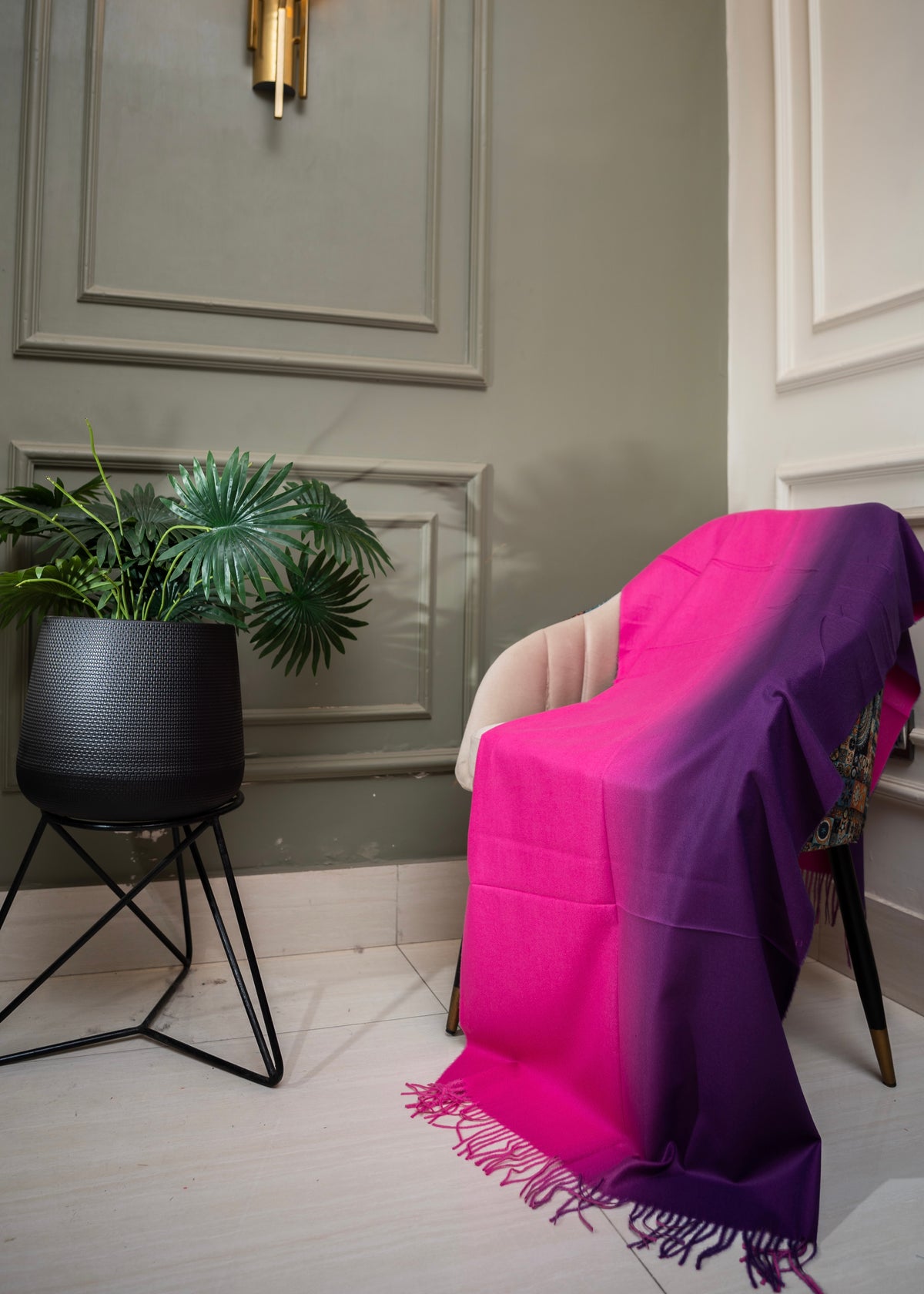 Twin Tone Wool | Fuchsia Pink × Royal Purple