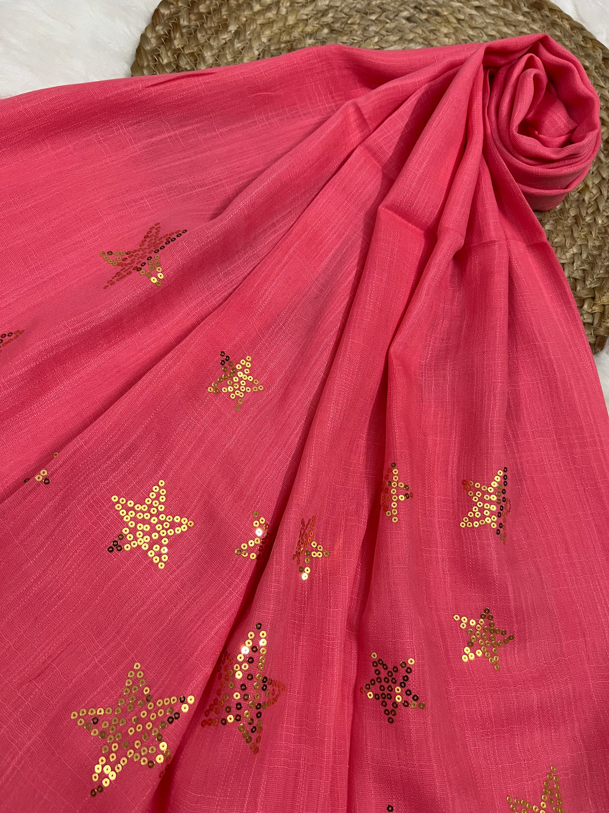 Starry Shine Hijab –Brink Pink