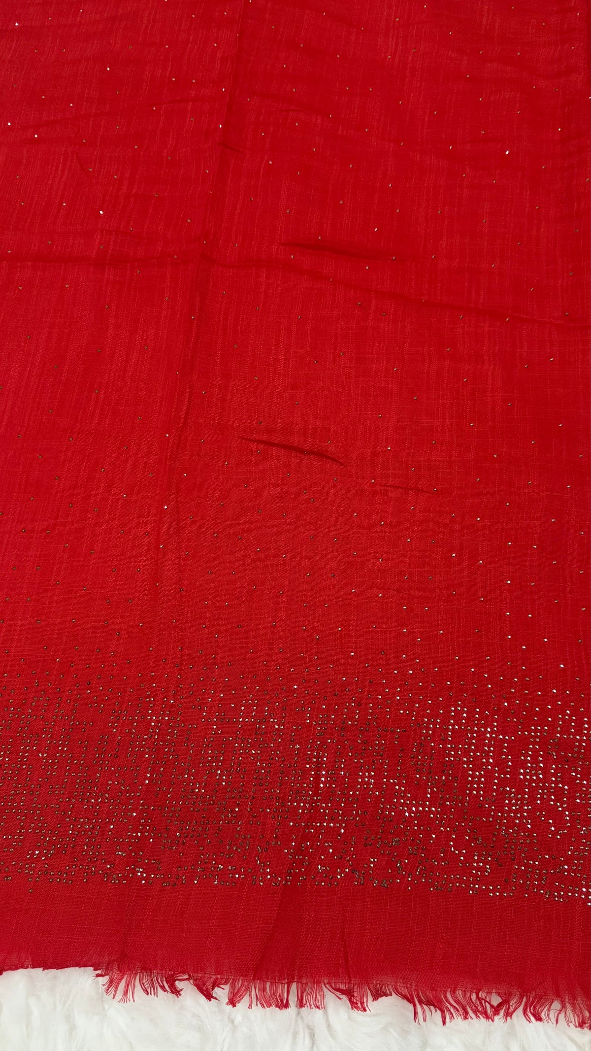 Lawn Stone Drop Hijab | Brick Red