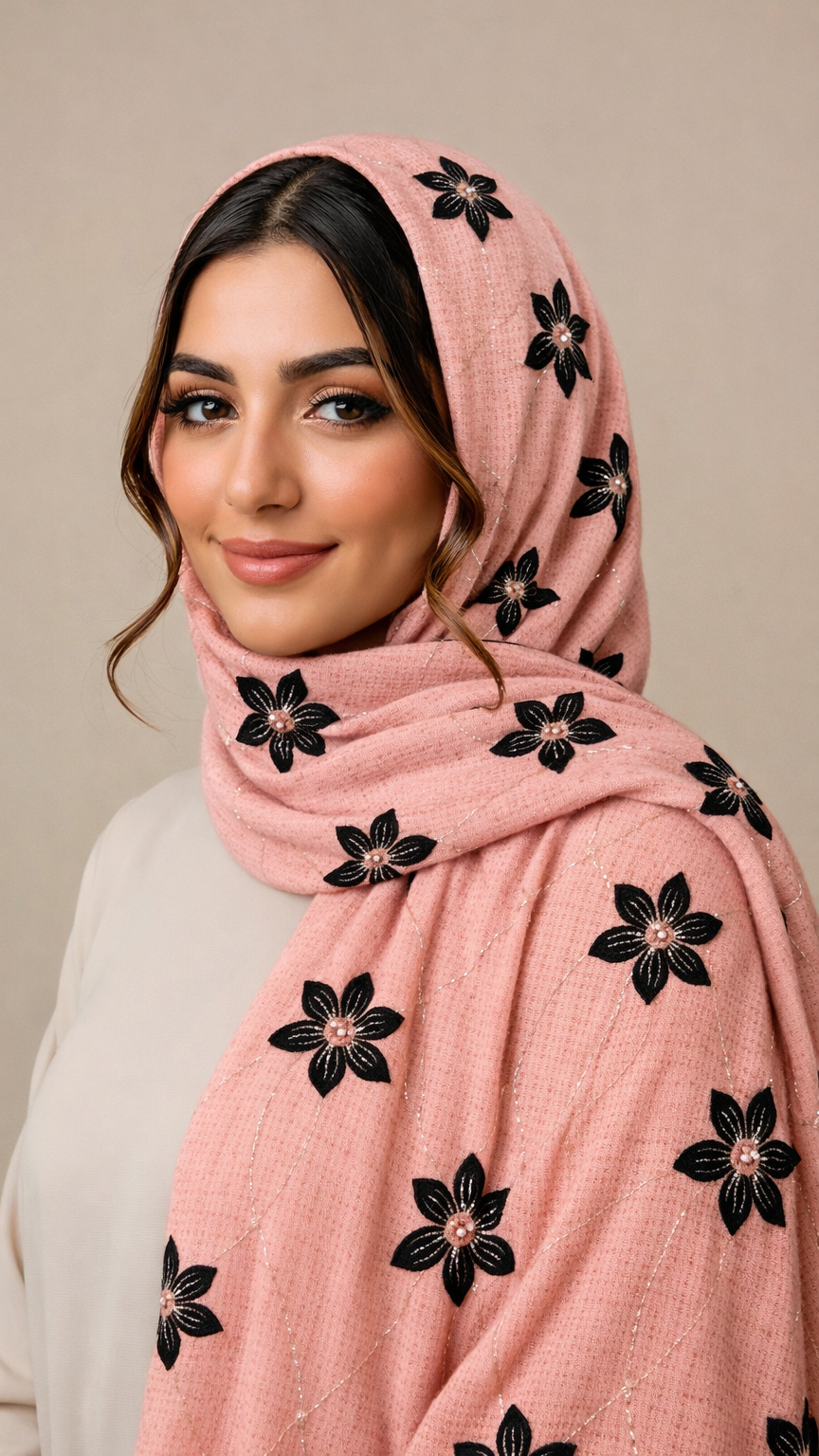 Threaded Lawn Floral Hijab | Floral | Peech