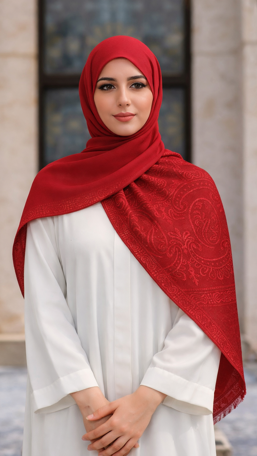 Royale Lawn Jacquard | Ruby Red