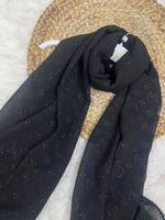 Monogram Georgette | LV | Jet Black