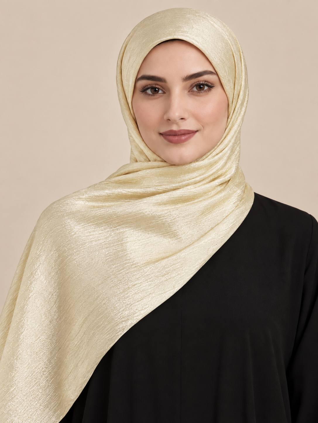 Luxe Crinkle Silk - Ivory Cream