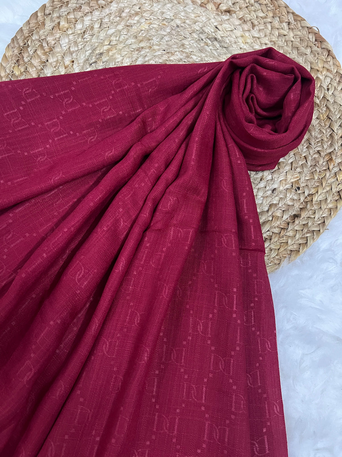 Regal Dior Monogram Lawn - Maroon
