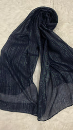 Lawn Zari Hijabs | Dark Blue
