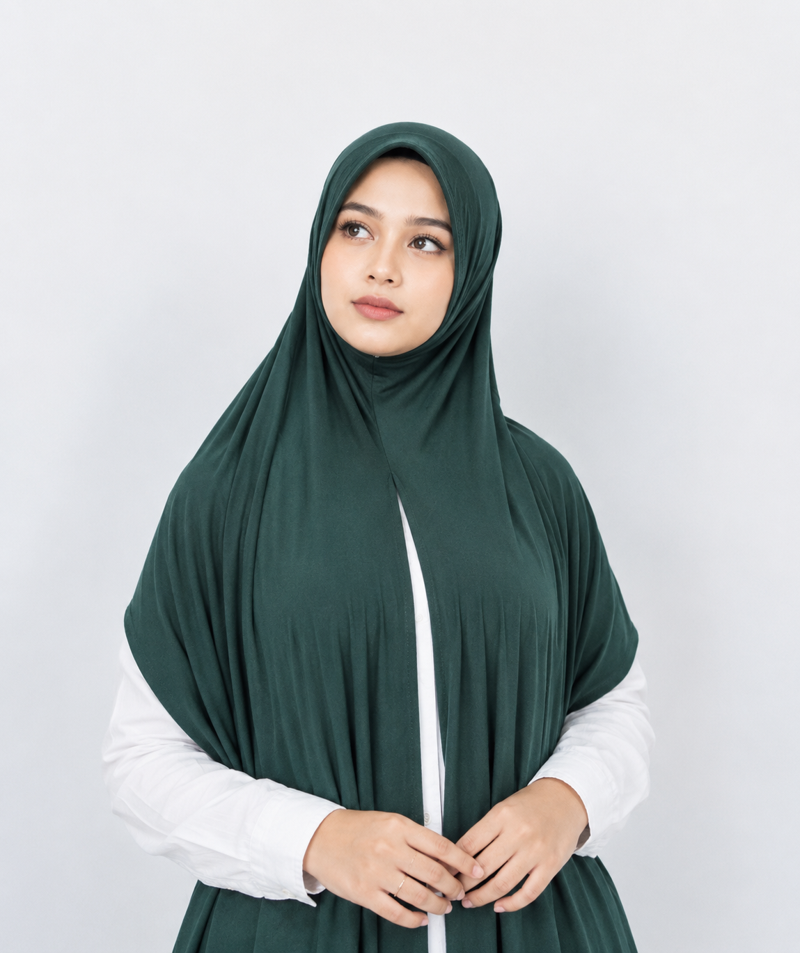 Instant Pre-Sewn Jersey Hijab | Dark Green