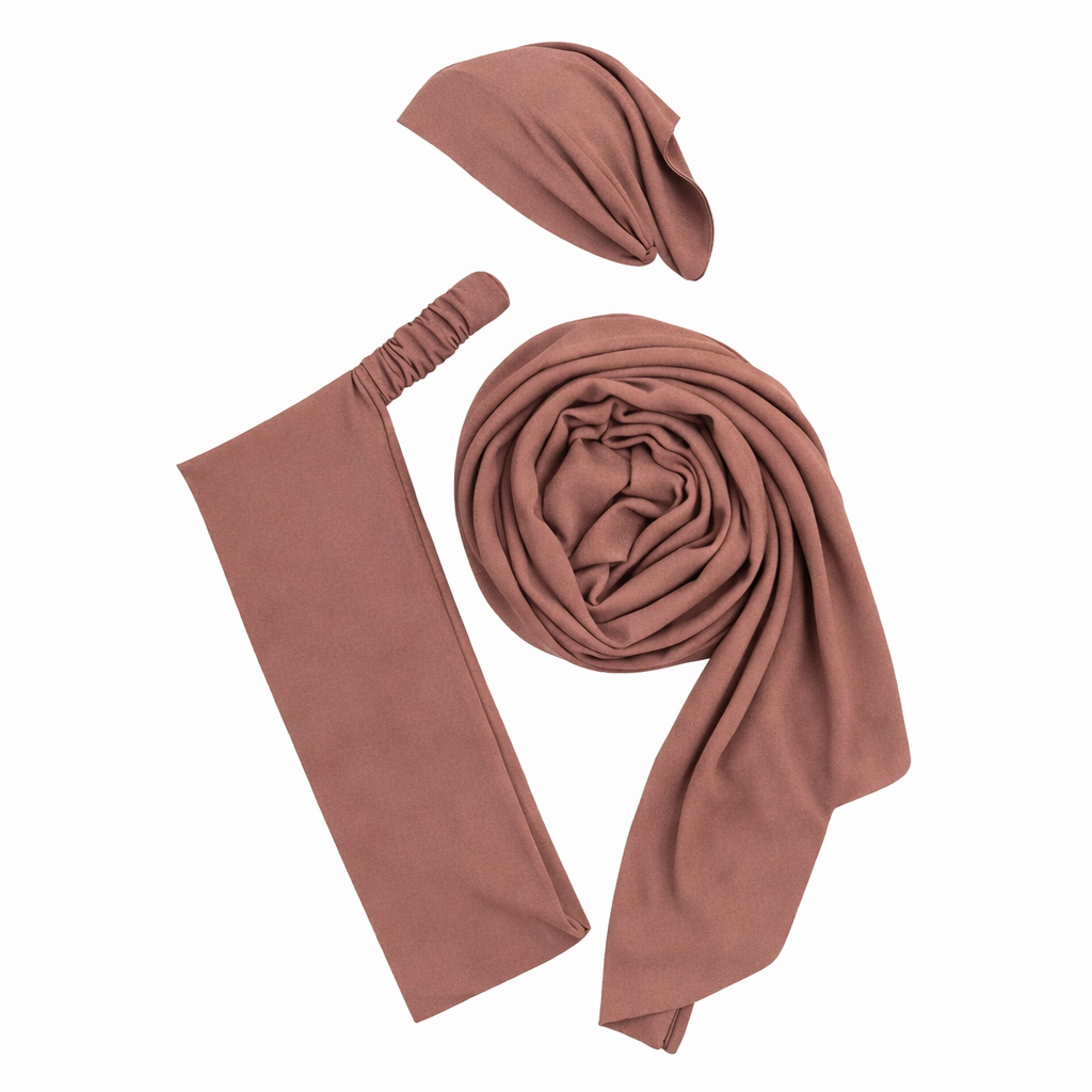 3-in-1 Hijab Essential Set | Mocha