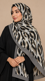Safari Smoky Grey | Lawn Printed Hijab