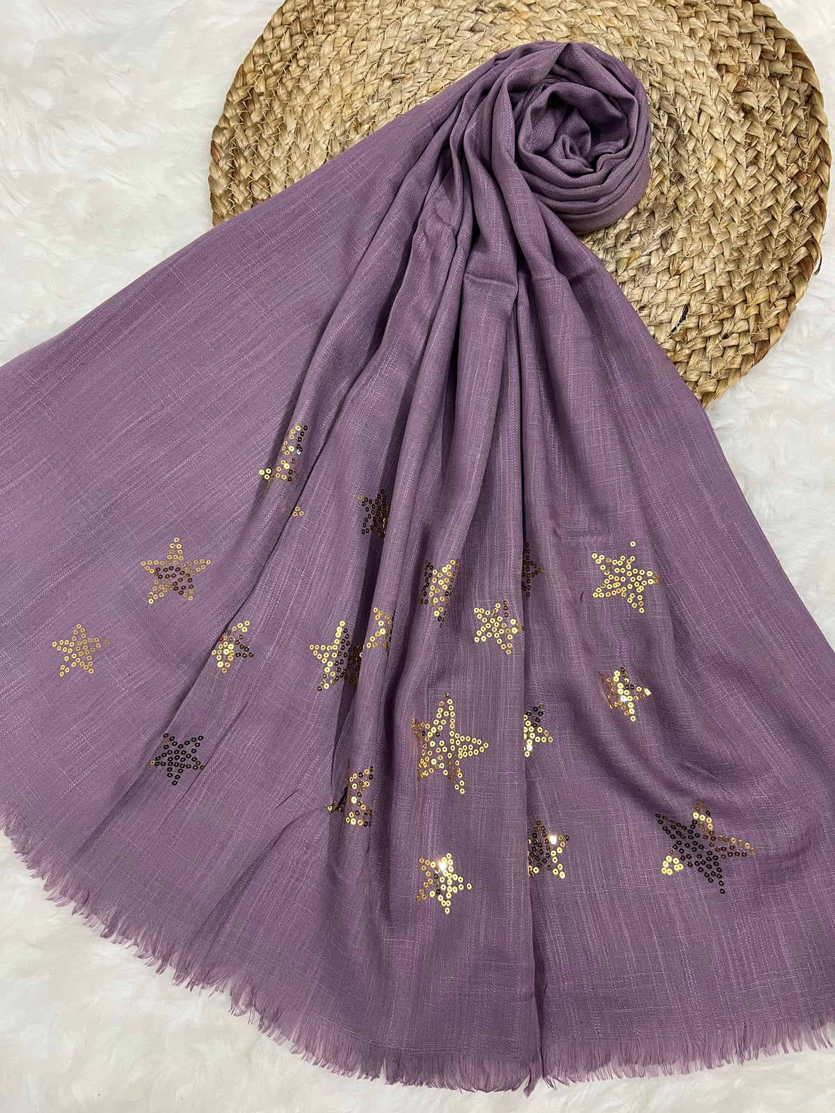 Starry Shine Hijab –Lilac Charm